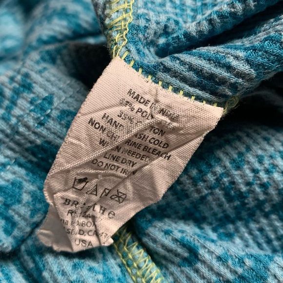 Prana blue green paisley print graphic short sleeve top women’s extra large - Picture 6 of 6